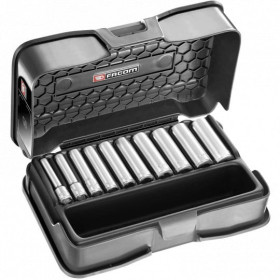 Jeux de 10 douilles longues en coffret 1/4" - FACOM R.405PF
