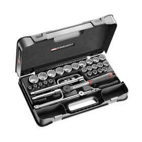 Coffret de douilles 1/2" 12 pans, MBOX, 30 pièces - FACOM S.161-5P12