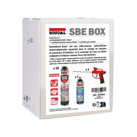 Combibox "SBE box" 10 Soudabond Easy pistolable 750ml + 1 nettoyant pistolet mousse + 1 pistolet pour mousse