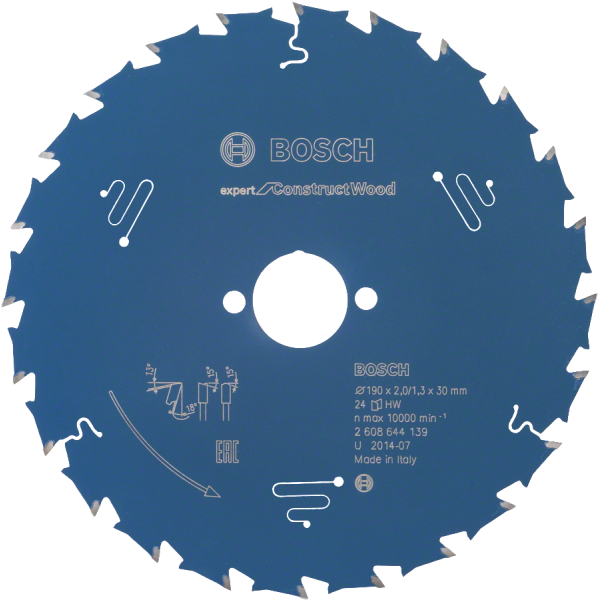 Lame de scie circulaire 190X30X2 24 dents Expert for Construct Wood