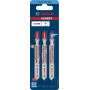 3 lames de scie sauteuse EXPERT Carbon Fiber Clean T 108 BHM