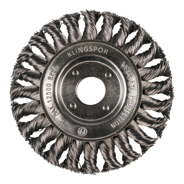 BROSSE CIRCULAIRE D.125 BR600Z FILETAGE M14 FIL TORSADE ACIER 0,50
