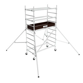 ECHAFAUDAGE ROULANT ALUMINIUM STARTEO - HAUTEUR DE TRAVAIL 4.6M