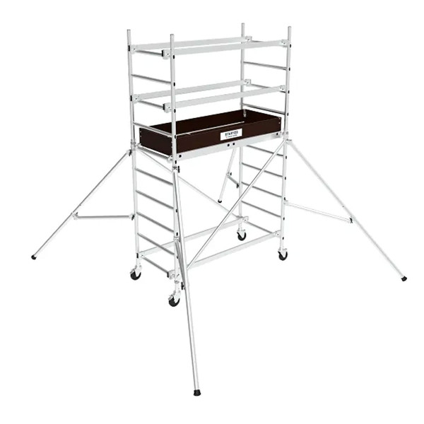 ECHAFAUDAGE ROULANT ALUMINIUM STARTEO - HAUTEUR DE TRAVAIL 4.6M
