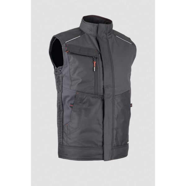 Bodywarmer bicolore LMA CRATERE GRIS/NOIR