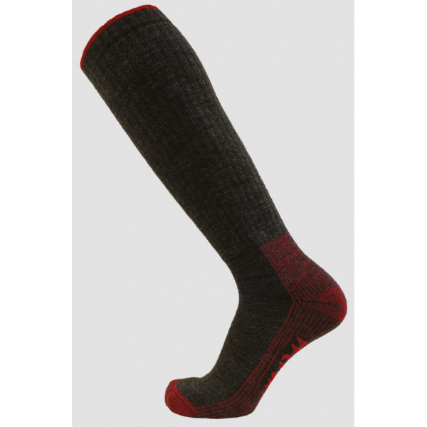 Lot de 2 paires de chaussettes renforcées laineLMA EROS Gris/Rouge