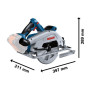 Scie circulaire sans fil GKS 18V-68 SOLO L-BOXX