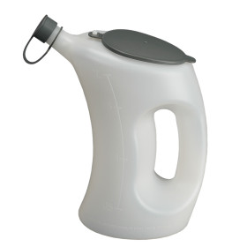Broc verseur avec couvercle-PE 2 litres blanc-transparent