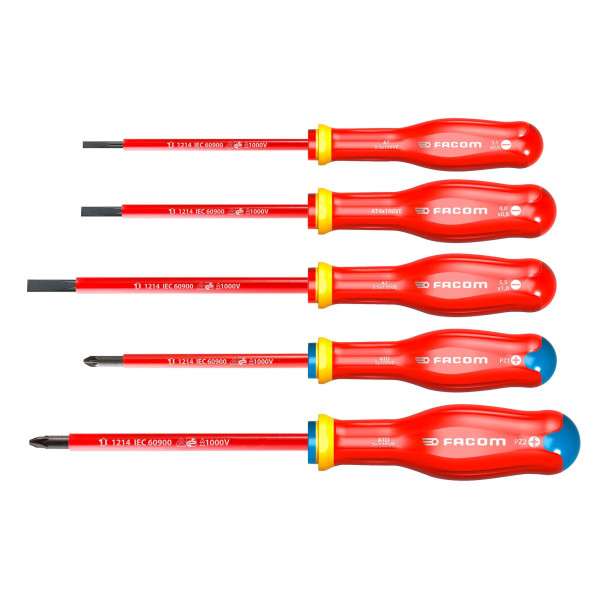 Jeu tournevis protwist 5pce 1000v - FACOM ATP.J5VE