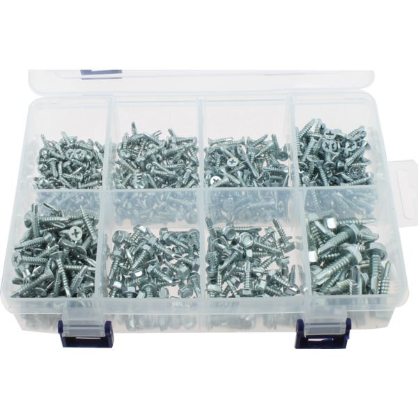 Coffret de vis autoperceuse DIN 7504 - 625 pièces