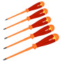 Jeu de 5 tournevis fente et phillips isolés 1000 V