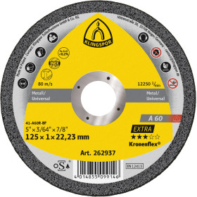 Disques à tronçonner Kronenflex pour Acier inoxydable, Métal universel A 60 Extra
