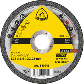 Disques à tronçonner pour Acier  A 646 R Supra