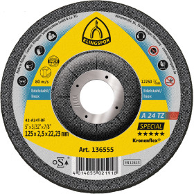 Disques à tronçonner pour Acier inoxydable A 24 TZ Special