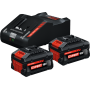 Pack de 2 batteries BOSCH EXPERT EXBA 18V 8 Ah avec chargeur