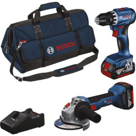 Pack perceuse visseuse GSR 18V-45 + Meuleuse GWS 18V-8 + 2 batteries 4Ah + chargeur