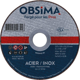 Disque à tronconner OBSIMA 230 X 1.9 MM INOX