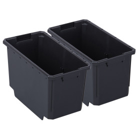2 bacs large et profond