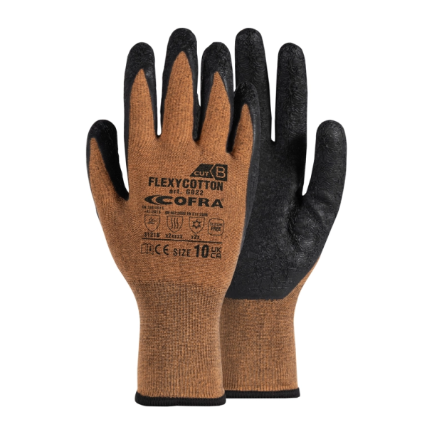 Gant en latex  FLEXYCOTTON flexible et confortable