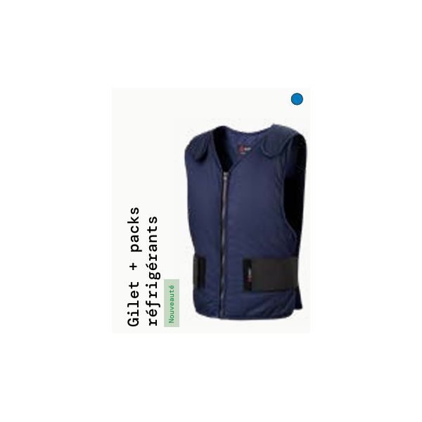GILET BLEU + PACKS REFRIGERANTS 18 DEGRES