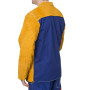 Veste de soudeur Golden Brown en cuir croûte bovin avec dos en coton ignifugé