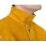 Veste de soudeur Golden Brown en cuir croûte bovin avec dos en coton ignifugé