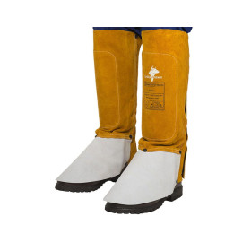 Guêtres Golden Brown en cuir croûte bovin, longueur 36 cm (paire)