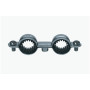 Colliers doubles isophoniques 7X150 en acier zingué