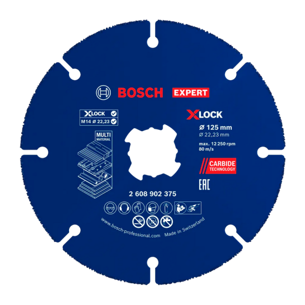 10 disque CARBURE (CARBIDE) MULTI X-LOCK EXPERT 125MM