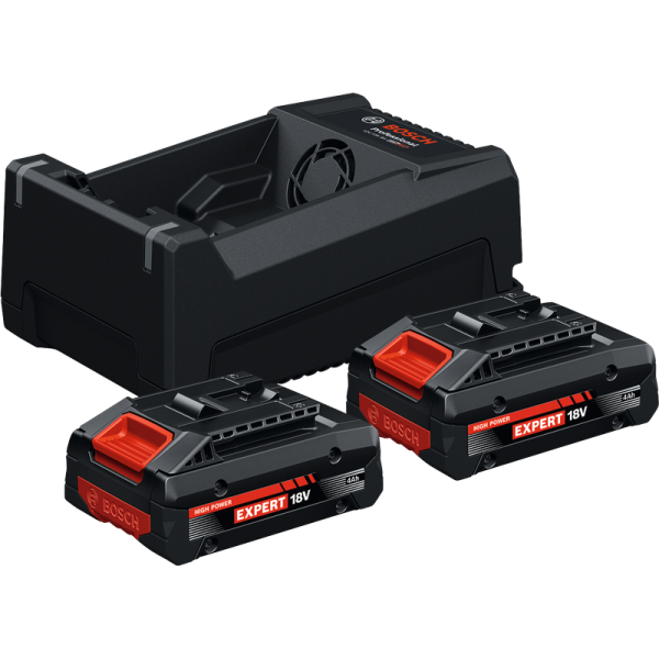 Pack de 2 batteries EXPERT EXBA 18V 4 Ah avec chargeur