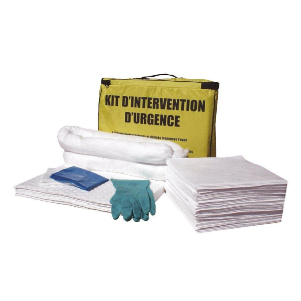 KIT D'INTERVENTION 50L POUR HYDROCARBURE - VALISE PORTABLE