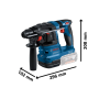 Perforateur sans-fil SDS plus GBH 18V-22 avec 2 batteries 4Ah en L-BOXX