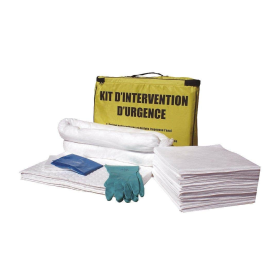 KIT D'INTERVENTION 25L POUR HYDROCARBURE - VALISE PORTABLE