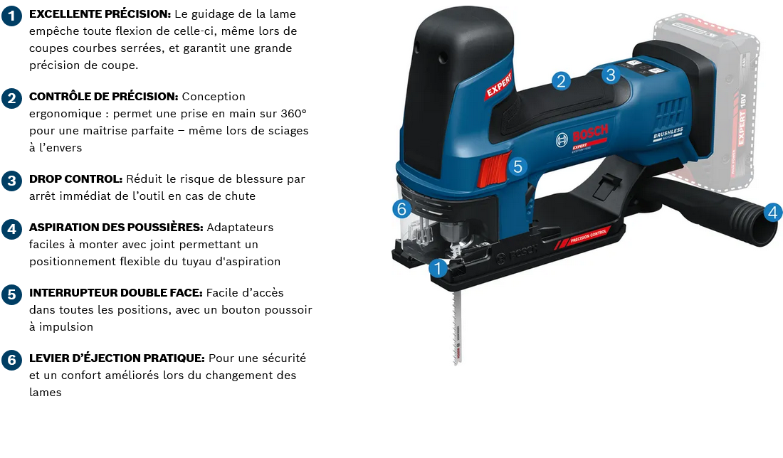 SCIE SAUTEUSE BOSCH EXST18V-155S